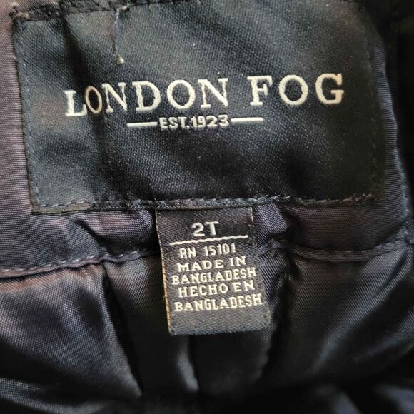 Boy's Size 2T London Fog Snow Bibs Navy Blue - Picture 3 of 4